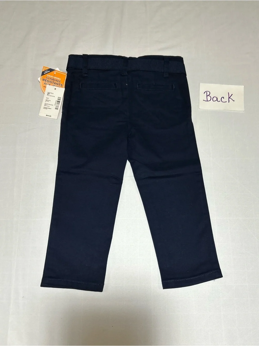 Gymboree Girls Blue Belted Woven Chino Pants NWT Uniform School Preppy Bow